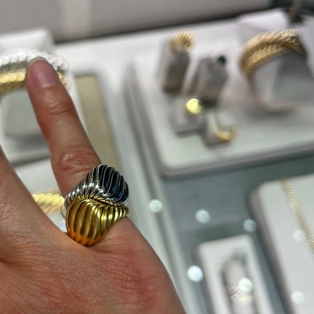 Sculpted cable pinky ring DAVID YURMAN
